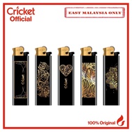 EAST MALAYSIA ONLY.  Cricket Lighters Limited Edition Black & Gold Series - 5 Pcs (Online Exclusive)