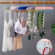 Multifunctional Hanging Clothes Hanger Wall Storage Racks for Bra Sling Tie Bag 8-Hooks Home Closet Wardrobe Bathroom Space Saver