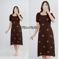 Aqila Rayon Premium Daster with Ribbon Motif Latest TeenageWanita