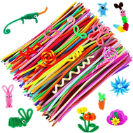 200/100pcs DIY Pipe Cleaners Bulk, Chenille Stems Value Pack, Colorful Pipe Cleaners Bulk, Pipe Clea