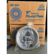 JISHAN 9'' Disposable PP Plastic Plate 50PCS± Party Plate/ Buffet Plate