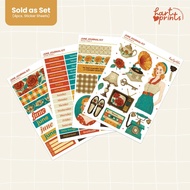 June Journal Kit Sticker Set | Vintage-Inspired Stickers | Hartprints Journal Sticker Set