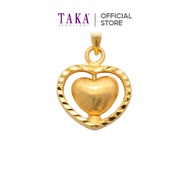 Taka Jewellery 999 Pure Gold Pendant Heart