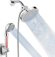 Voolan High Pressure Rain Shower Head with Handheld Spray Combo Hand Held Filter Showerhead with Sel
