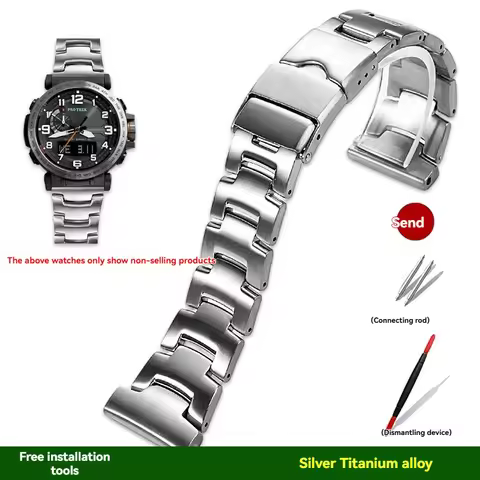 For Casio PRW-6600 PRG-600 Watch Band PRW-60/30/50/70YT Titanium Alloy Watch Strap Sport Style 23mm 