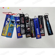 Mugen Racing Key Ring Embroidery Keychain Luggage Tag for Honda Motorcycles Cars Key Tag
