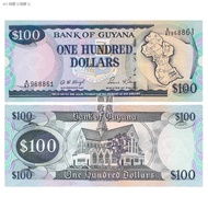 （COD） New authentic Guyana old banknotes full set of 4 American coins foreign currency collection co