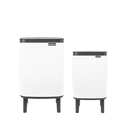 Brabantia BO WASTE BIN 高腳環保掀蓋式垃圾桶4L+7L-純淨白