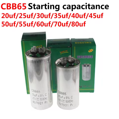 CBB65 Air conditioner compressor start capacitor 20 25 30UF 35UF 40 45 50 60 70 450V New and origina