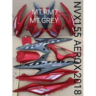 Nvx/Nvx155 cover set HLD matt grey aerox 2018 matt grey red cover
