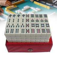 Baoblaze Mini Trung Quốc Mahjong Set trò chơi với bàn cờ Mahjong Với Hộp Lưu Trữ Trọng Lượng Nhẹ Và 