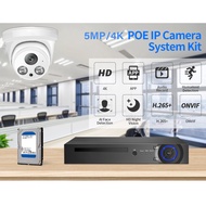CCTV 4CH POE Security Surveillance 4K Camera System Kit Set