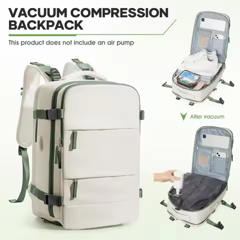 Large Travel Backpack Storage Vacuum Compression Bags with Pump, Waterproof Vacpack Backpack Women M