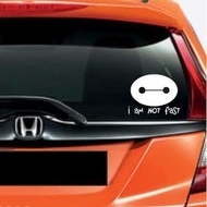 Car sticker cutting sticker baymax i am not fast car window sticker