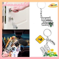 CHANMVPHD Game PS4 GTA5 Keychain, 5 Star Muti Bag Pendant Key Holder, Car Pendant GTA V Grand Theft 
