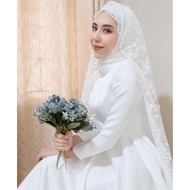 gaun pengantin muslimah syar'i gaun akad gaun walimah gaun akad