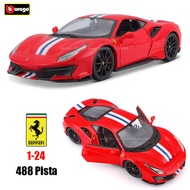 Bburago 1:24 Ferrari 488 pista Classic Alloy Car Model Collection Gift Boy Toy