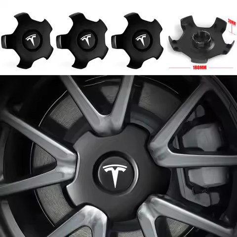 4pcs 180mm Car Hub Caps Auto Wheel Center Cap Hubcaps Rim Covers For Tesla Model 3 Model S Model X C
