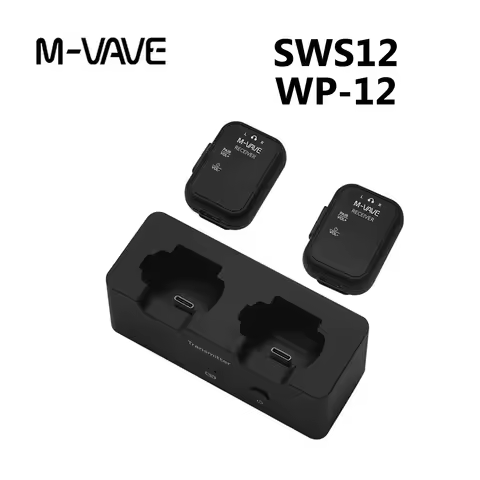M-VAVE WP-12 Wireless In-Ear Monitor System, 2.4GHz, Ultra-Low Latency Monitoring, 24H Battery for L