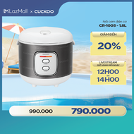 Nồi cơm điện Cuckoo 1.8L CR-1005 Màu xám bạc - Lòng nồi chống dính 1 nút ấn dễ dàng điều khiển - Bảo