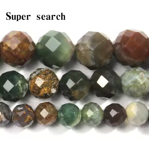 Natural Colorful Agate Onyx 6/8/10 Faceted Beads for Jewelry Making Bracelet Necklace DIY Seed Beads
