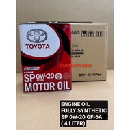 ( 100% ORIGINAL ) Toyota SN GF-6A SP 0W-20 Engine Oil 4L (Made in Japan) Bezza / Aruz / Myvi 17 / Ax
