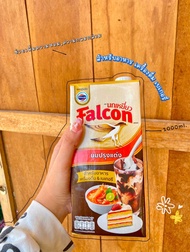นมข้นจืดปรุงแต่ง Falcon นกเหยี่ยว 1000 มล. สำหรับอาหาร เครื่องดื่ม และเบเกอรี่
