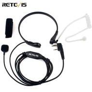 Retevis 2 Pin Throat Mic Covert Acoustic Tube Earpiece with PTT for Baofeng UV-5R BF-888S Retevis H-