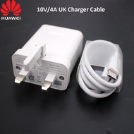 Huawei เดิม40W ที่ชาร์จแบตเตอรี่10V/4A อังกฤษอะแดปเตอร์กับ5A ประเภท C สาย USB สำหรับ Huawei P30 P40 