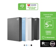 SEAGATE EXTERNAL HDD One Touch HDD with Password / 5TB / 2.5" (ฮาร์ดดิสก์พกพา) * 🆓 บริการกู้ข้อมูล