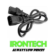 POWER CORD EXTENSION C13(M) TO C14(F) CONVERTER CABLE 0.75MM 1.5M