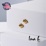 Ina B. Designs Original US 10k Gold Hypoallergenic Non-Tarnish Made in U.S.A Stud Earrings A003