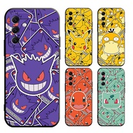 casing for Samsung S22 S23 S24 PLUS ULTRA FE Pokemon Case Black Soft Cover