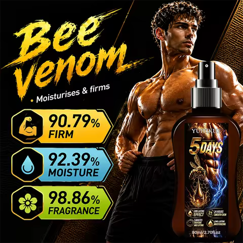 Non Sticky Bee Venom Body Tightening Mist YUITIKUE Refreshing Hydrate Male Skin Portable Spray For P