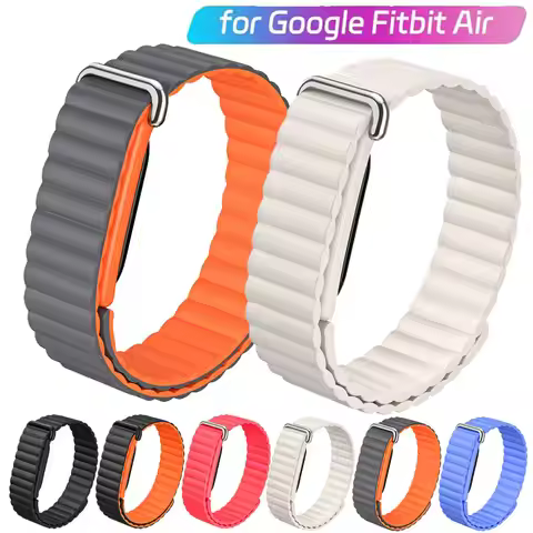 Strap for Google Fitbit Air Sports Silicone Adjustable Fitness Tracker Magnetic Band for Google Fitb