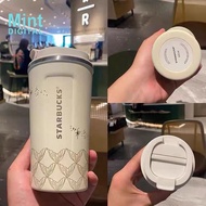 Starbucks Cup Travel Insulated Cup Starbucks Tumbler Fishtail Platinum Mug Large Capacity Thermos Cup Car Stainless Steel Cup Office Handy Coffee Cup 510ml