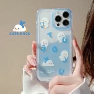 Creative Duck Casing Iphone 15 15plus 15pro 15promax 14 14plus 14pro 14promax 13mini 13 13Pro 13pro Max 12Mini 12 12 Pro 12 Pro Max 11 11 Pro 11 Pro Max X Xs Xr Xs Max 7 8 Plus Soft Phone Case Protective Cover