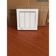 10AX 3GANG 1WAY SWITCH WHITE  SIEMENS 10AX 250V-SBL 100W
