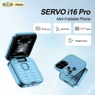 2025 SERVO i16 Pro 2G Mini Fold Mobile Phone Speed Dial Blacklist Lantern Call Recording 2 SIM Folda