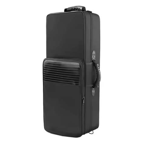 Eb and Bb Key Alto, Tenor, and Soprano Saxophone Backpack Instrument Case, Single Shoulder Carry, Po