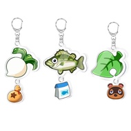 Animal Crossing Friends Club Merchandise Sea Bass Steak Vegetable Acrylic Keychain Pendant