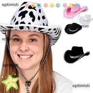 OPTIMISTI Cowgirl Hat Sequin Fashion Cowboy Accessory Costume Party Performance Sequin Cowgirl Hats
