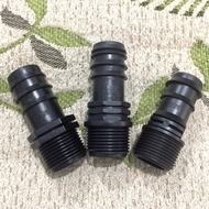 Male Thread Connector Nipple 3/s 4" inch to 25mm PE Hose Fertigation Hydroponics Aquaponics etc.