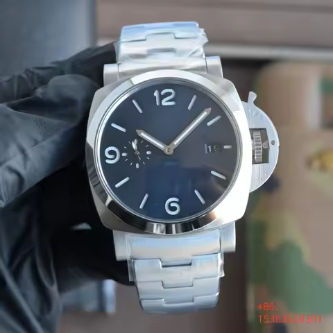 Customizable 44mm Men Automatic Mechanical Watch Luxury Style Stainless Strap