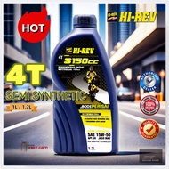 HI REV 4T MINYAK HITAM ENGINE OIL Fully F150CC F150 CC /  Semi S150 S150CC 15W50 15W-50 4T Y15ZR / R
