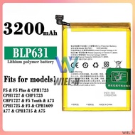 BLP631 Replacement Battery for OPPO F5 F3 A77 A71 F3S A75S A73 3200mAh Battery