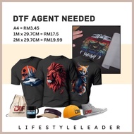 DTF Printing DTF Film Printing Iron On Heat Transfer Film DTF Cetak Baju Custom T-Shirt DTF Sticker