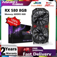 AISURIX 100  NEW Graphics Cards AMD RX580 8G For GDDR5 GPU RX 580 8GB 256Bit 2048SP Computer GPU