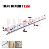 Tiang Bracket Kaca Kayu Rel Tiang Braket Penyangga Rak Dinding