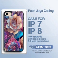 IP 7 Latest/8 - IP 7 /8 - New Flower Motif - Cute Cool - Premium Glossy Hardcase - Latest IP Softcas